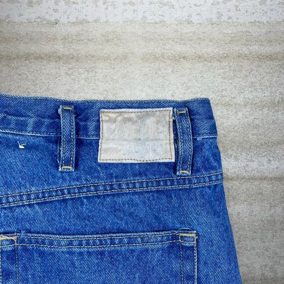 Vintage Columbia Double Knees Jeans Medium Wash Denim Baggy Wide Leg Fit 90s - Picture 4 of 5